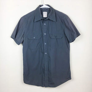 Mens Safari Cargo Short Sleeve Button Up